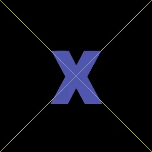 an X centered in the image